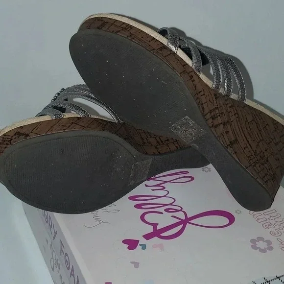 Jelly Pop Memory Foam Pheonix Jewel Slide  Stud Wedge Sandals Size 9.5 - Picture 8 of 11